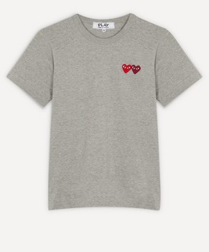 Comme des Garçons Play - Small Double Heart T-Shirt image number 0