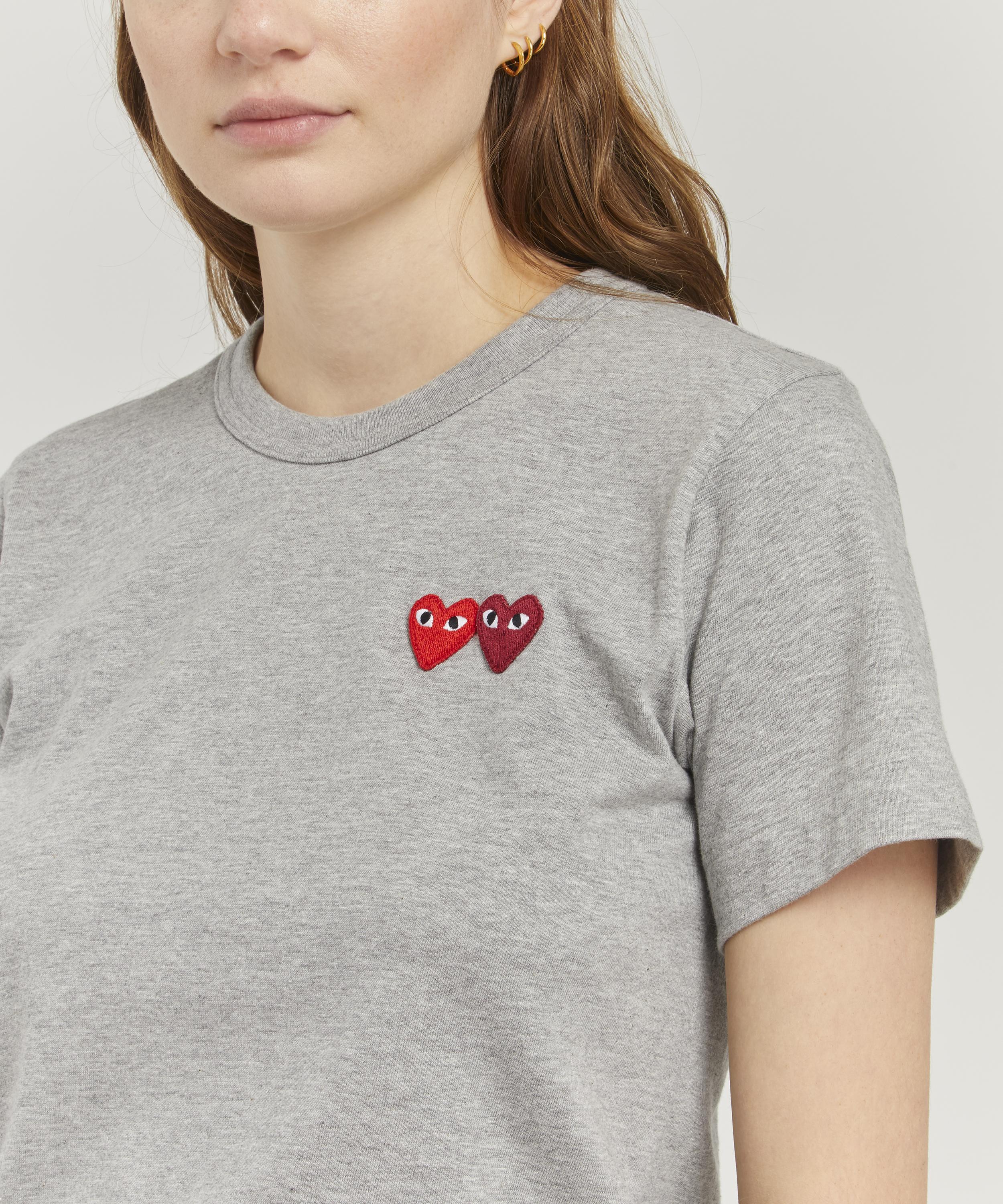 Comme des garcons outlet double heart shirt