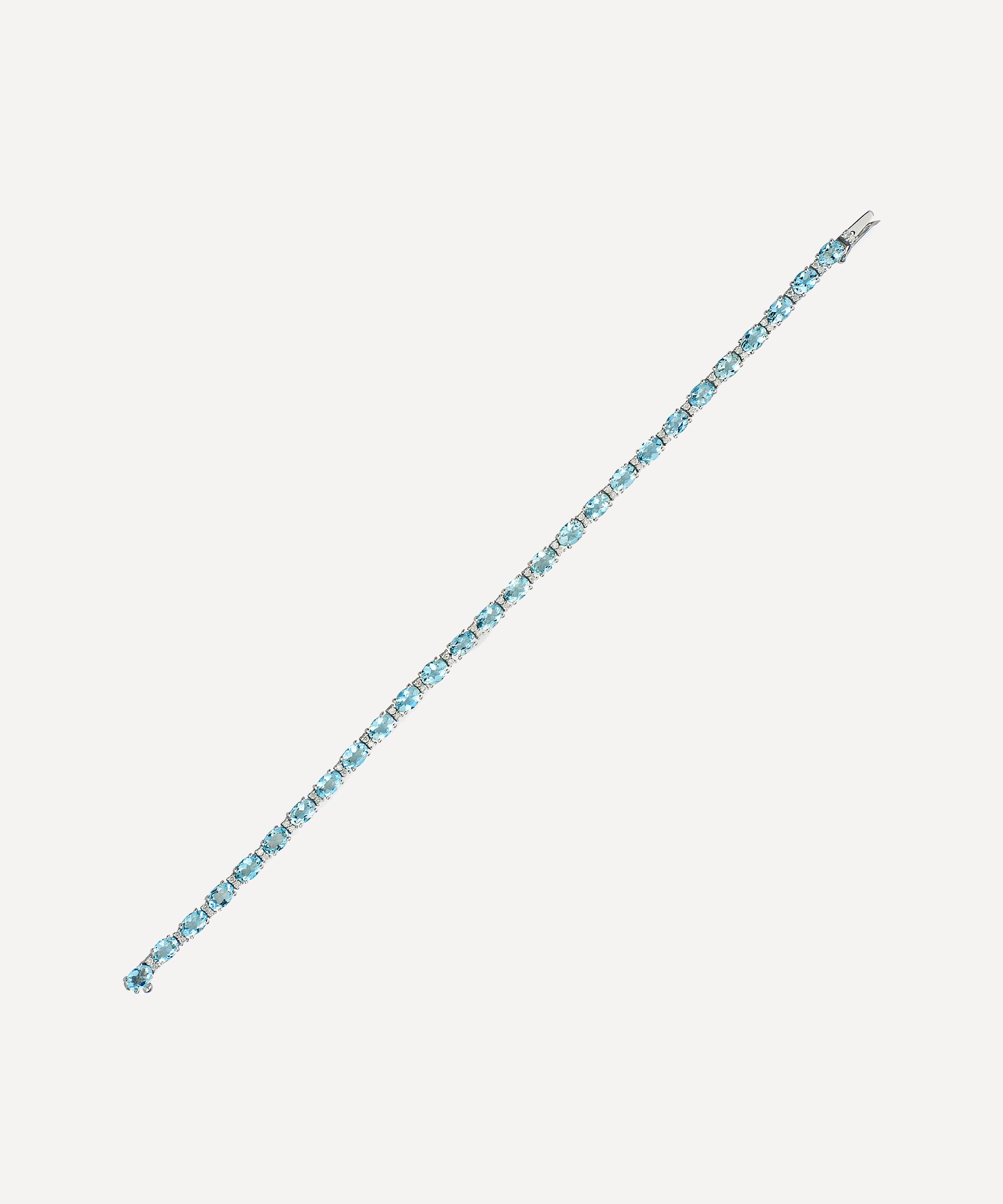 Kojis - 18ct White Gold Aquamarine and Diamond Bracelet image number 0