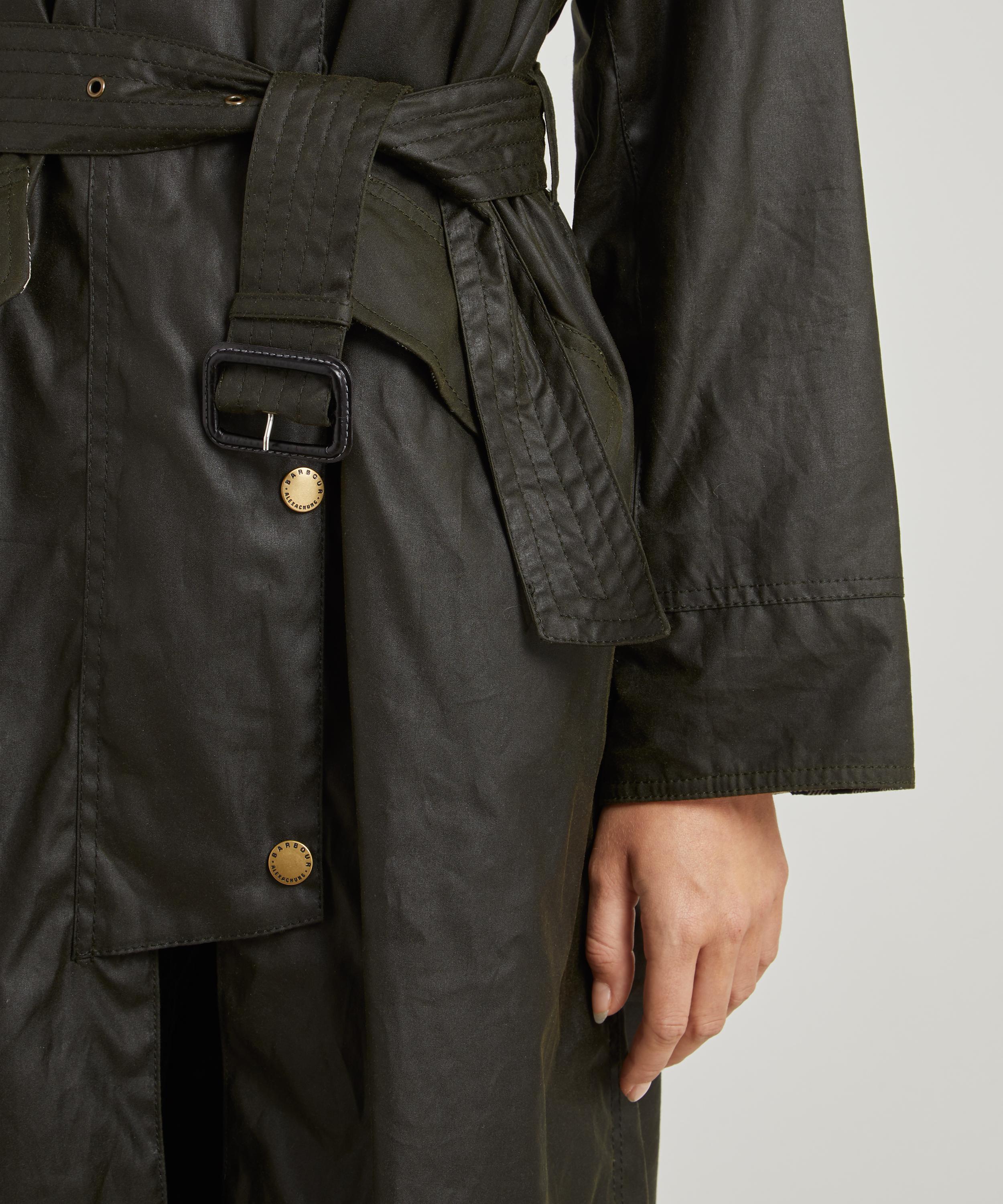barbour belted wax jacket