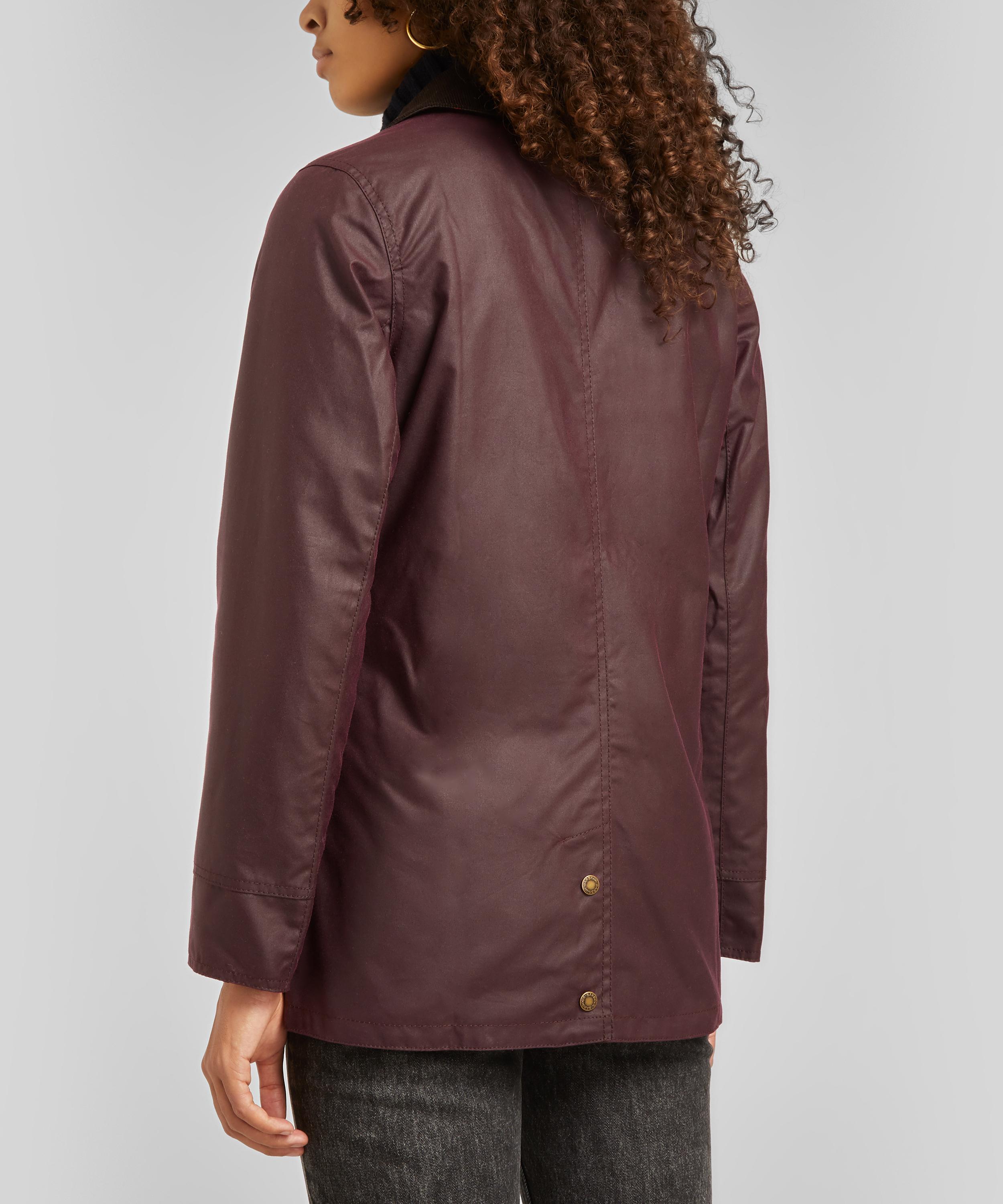 barbour wax jacket purple