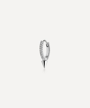 Maria Tash - 18ct 8mm Single Short Spike Diamond Eternity Hoop Earring image number 0