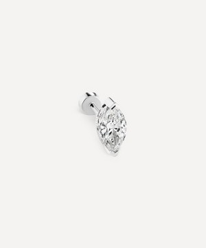 Maria Tash - 18ct 6mm Marquise Diamond Threaded Stud Earring image number 0