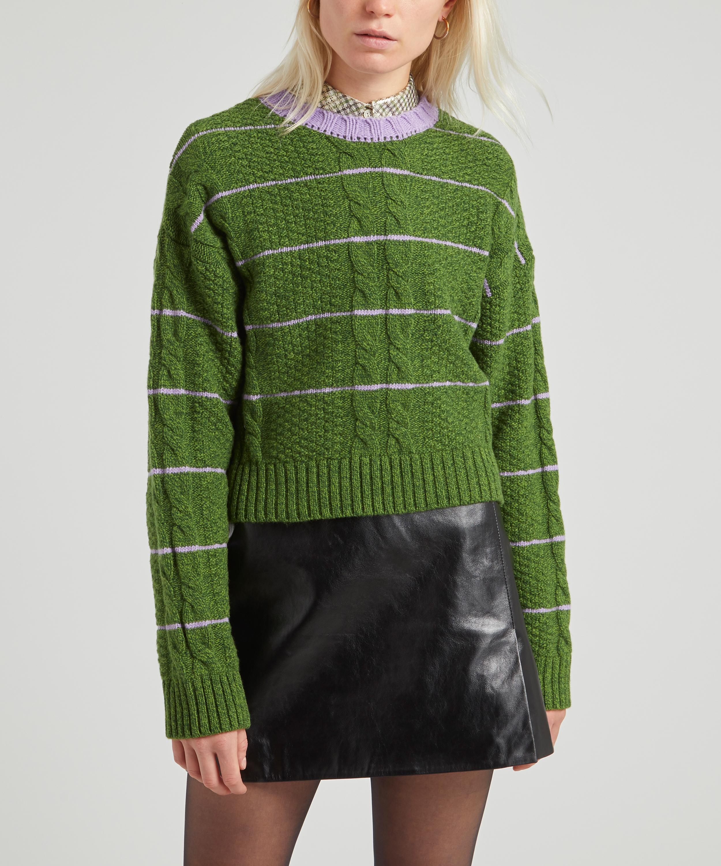 cropped crew neck jumper