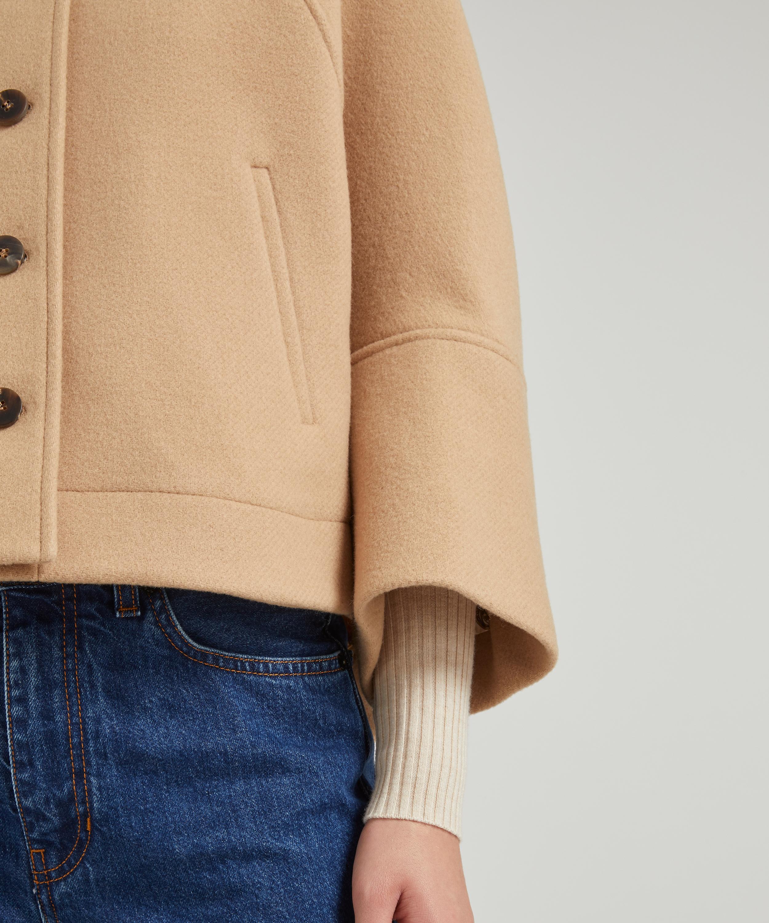 boxy wool blend classic cardigan