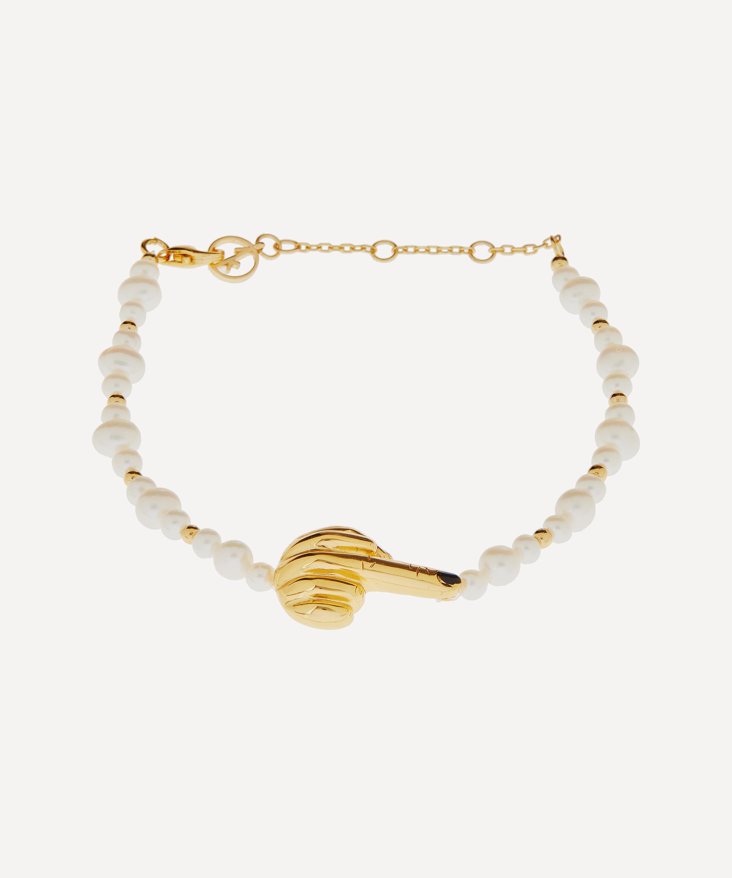 Anissa Kermiche Gold Plated French for Goodnight Pearl Bracelet