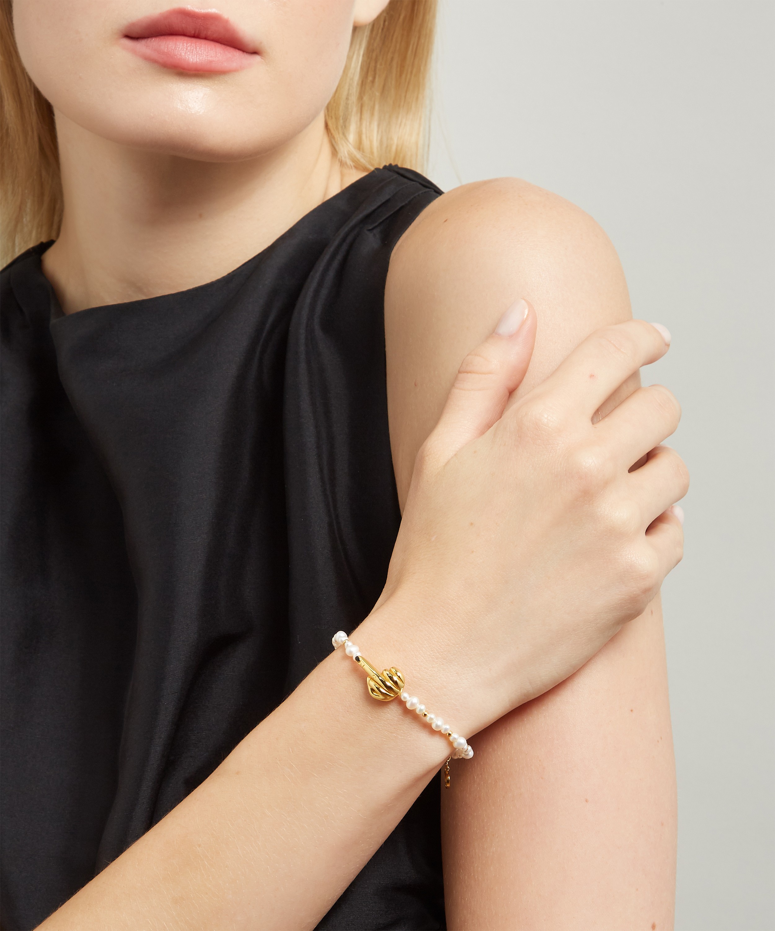bracelet femme maille anneau plat frappé acier inoxydable or brillant