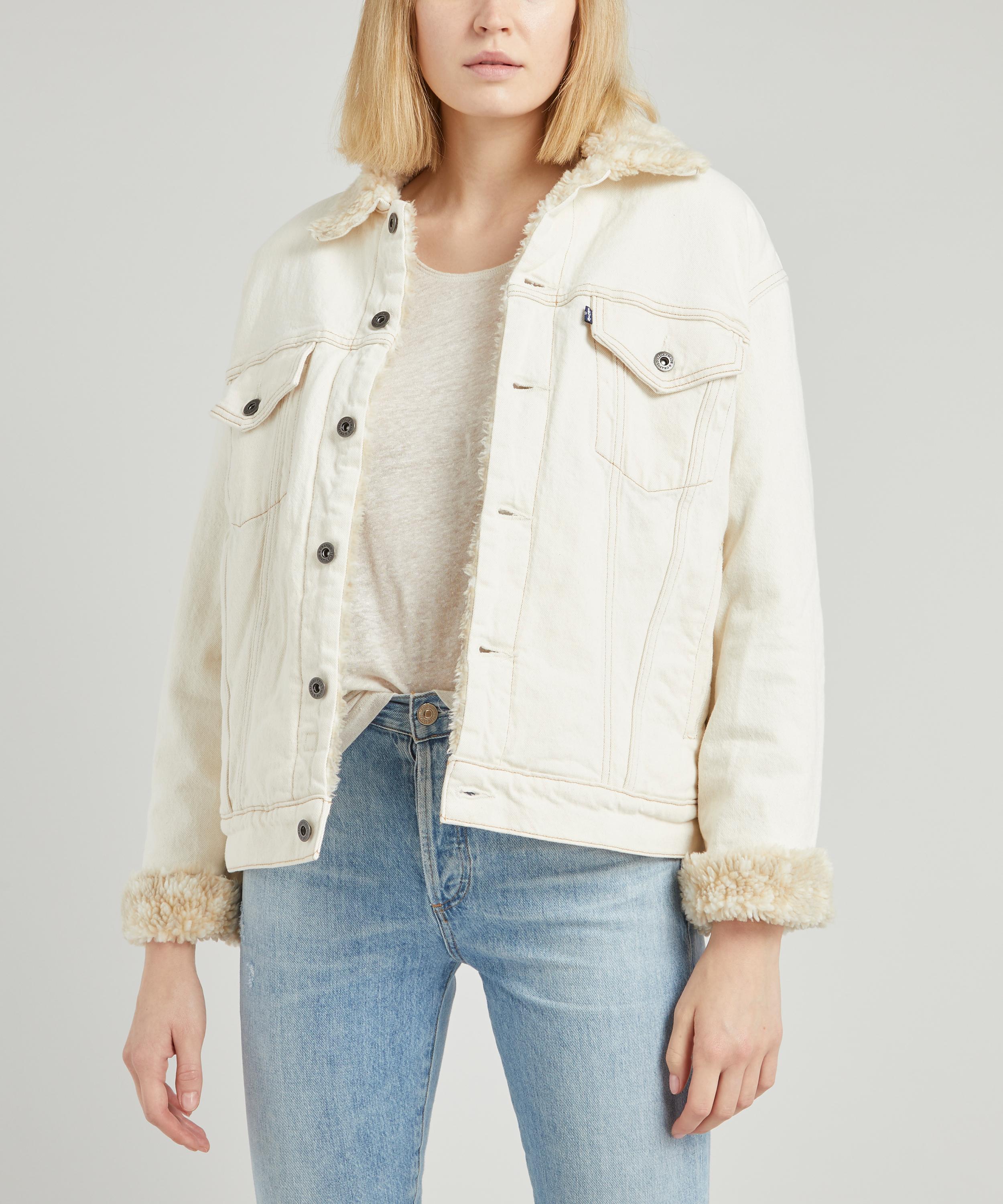 line 8 unisex oversized lined trucker jacket