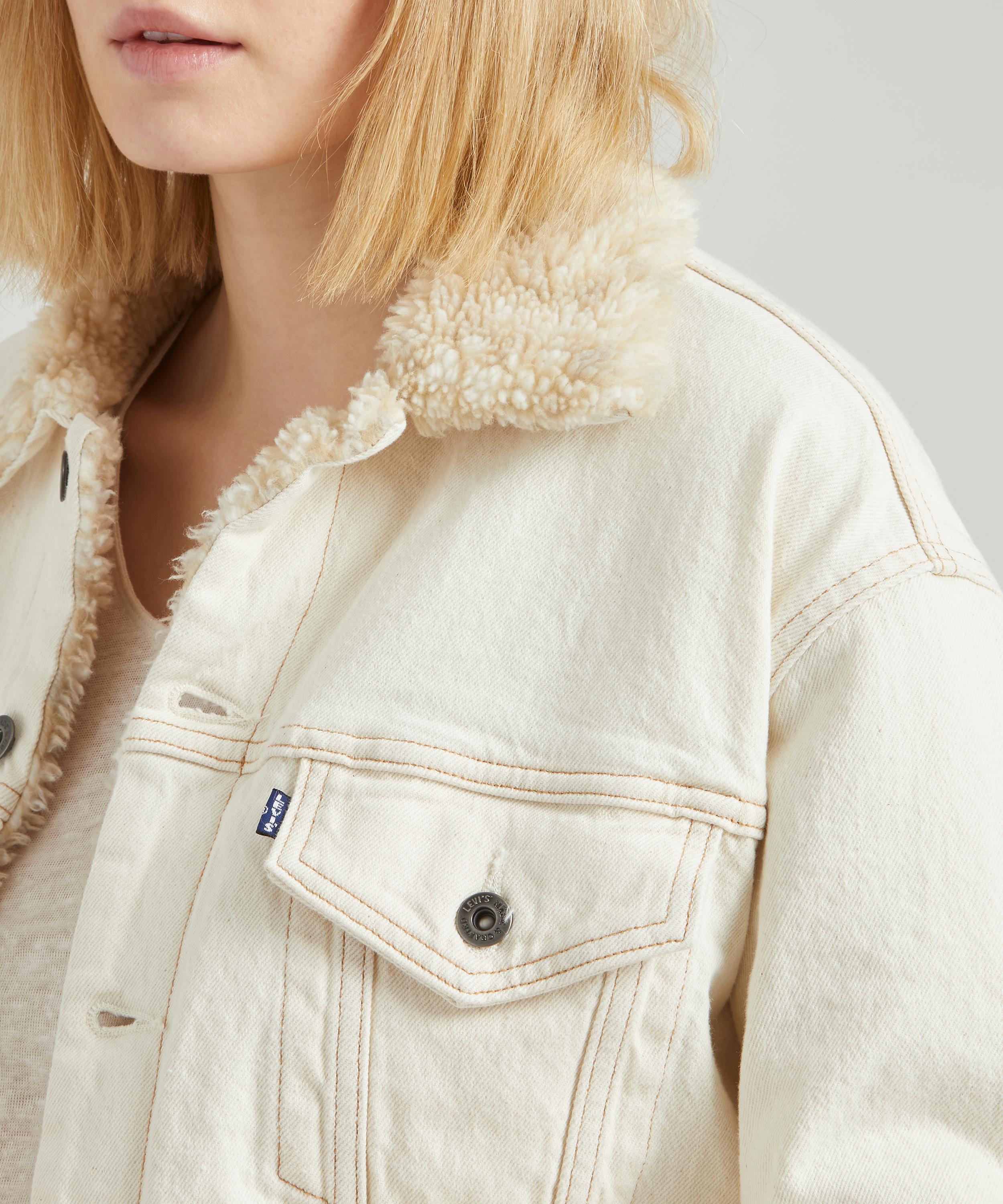 line 8 unisex oversized lined trucker jacket