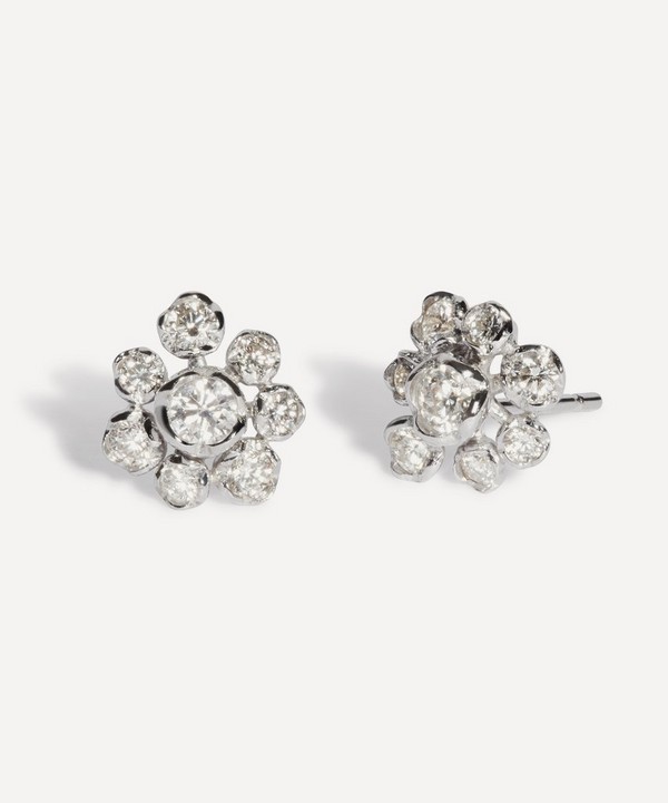 Annoushka - 18ct White Gold Marguerite Large Diamond Flower Stud Earrings image number null