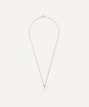 Pascale Monvoisin - 14ct Gold Gabin N°3 Engraved Crystal and Diamond Pendant Necklace image number 2