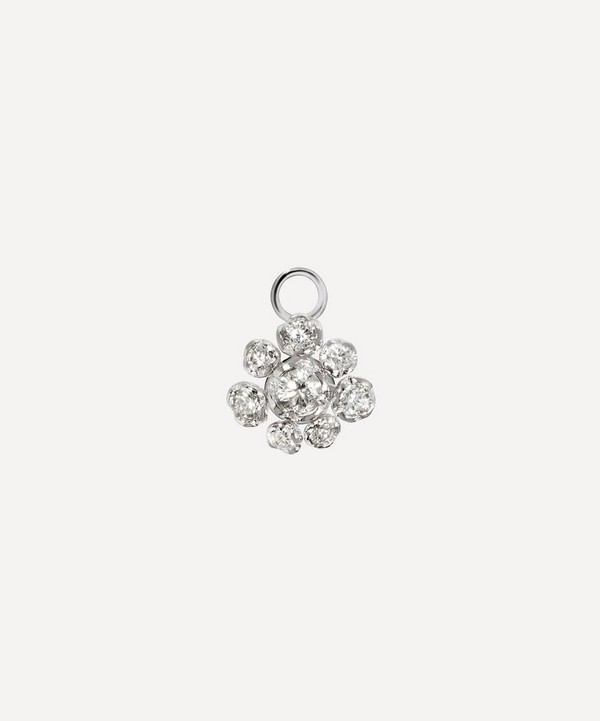 Annoushka - 18ct White Gold Marguerite Single Diamond Flower Earring Drop image number null