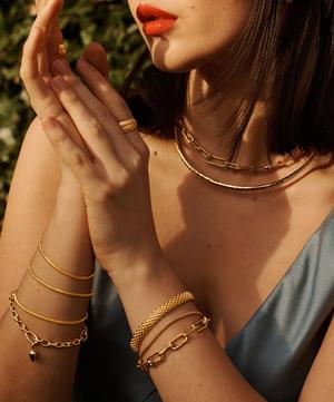 Monica Vinader - 18ct Gold Plated Vermeil Silver Woven Fine Chain Bracelet image number 1