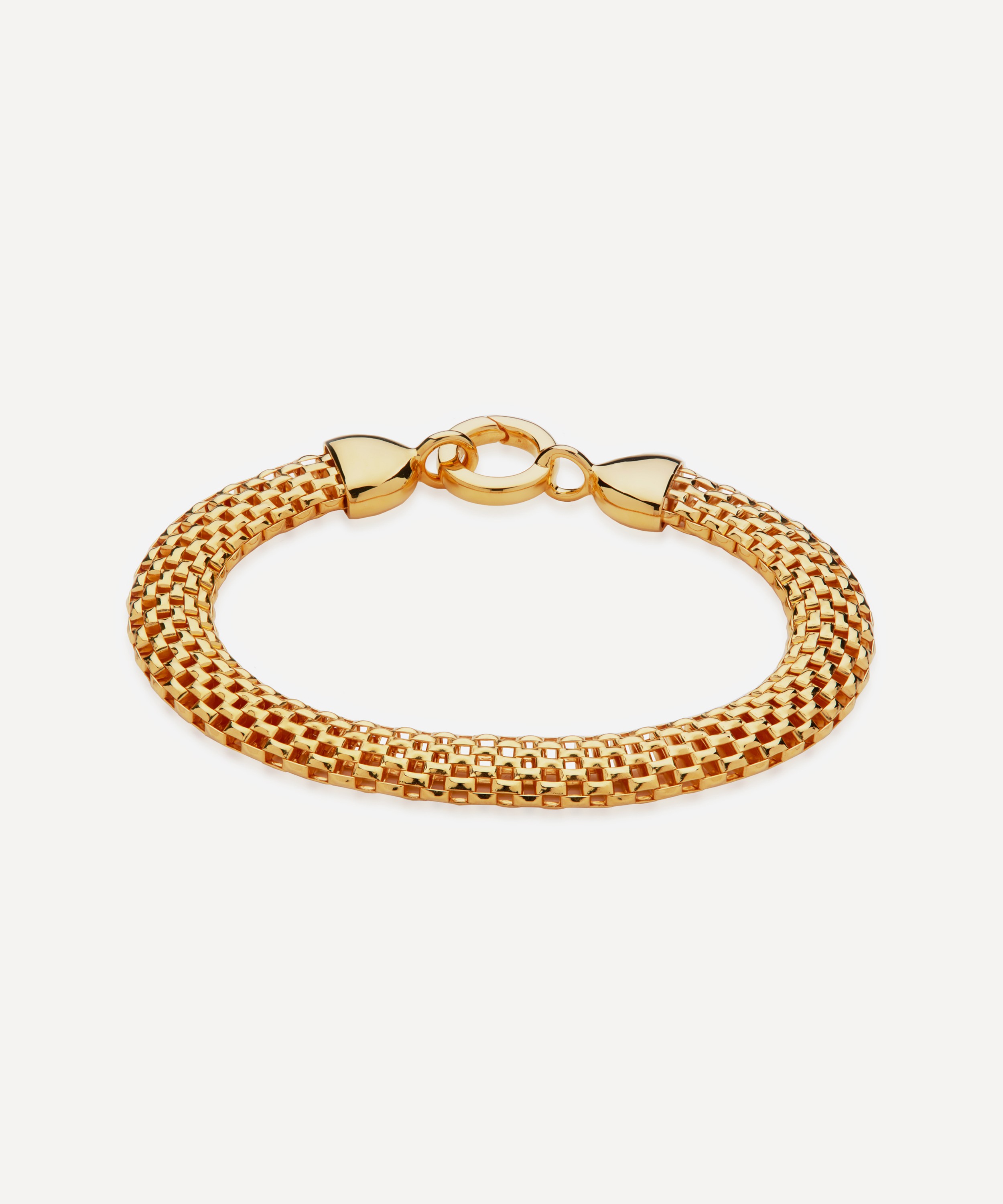 Monica Vinader - 18ct Gold Plated Vermeil Silver Woven Wide Chain Bracelet image number 0