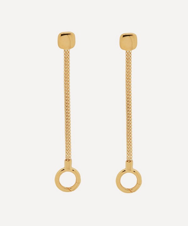 Monica Vinader - x Doina Gold Plated Vermeil Silver Chain Drop Earrings image number null