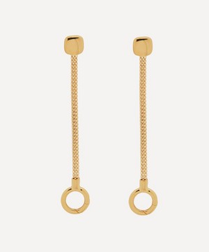 Monica Vinader - x Doina Gold Plated Vermeil Silver Chain Drop Earrings image number 0
