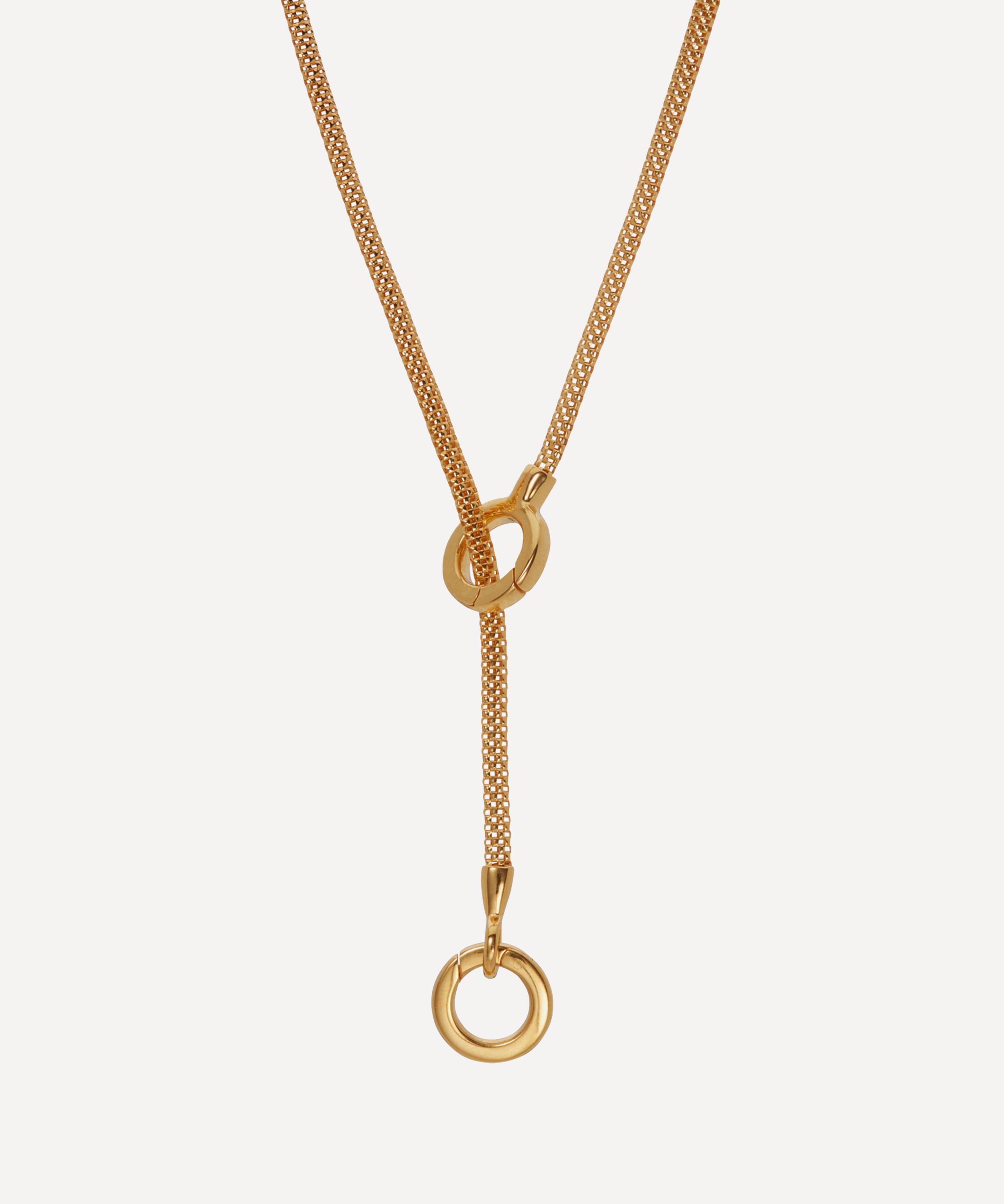 Monica Vinader - x Doina Gold Plated Vermeil Silver Lariat Necklace image number 0