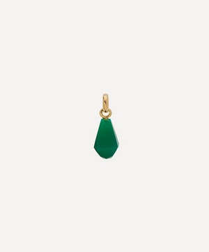 Monica Vinader - 18ct Gold Plated Vermeil Silver Green Onyx Pendant Charm image number 0