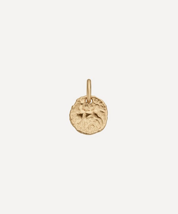 Monica Vinader - Gold Plated Vermeil Silver Siren Small Coin Pendant Charm image number null