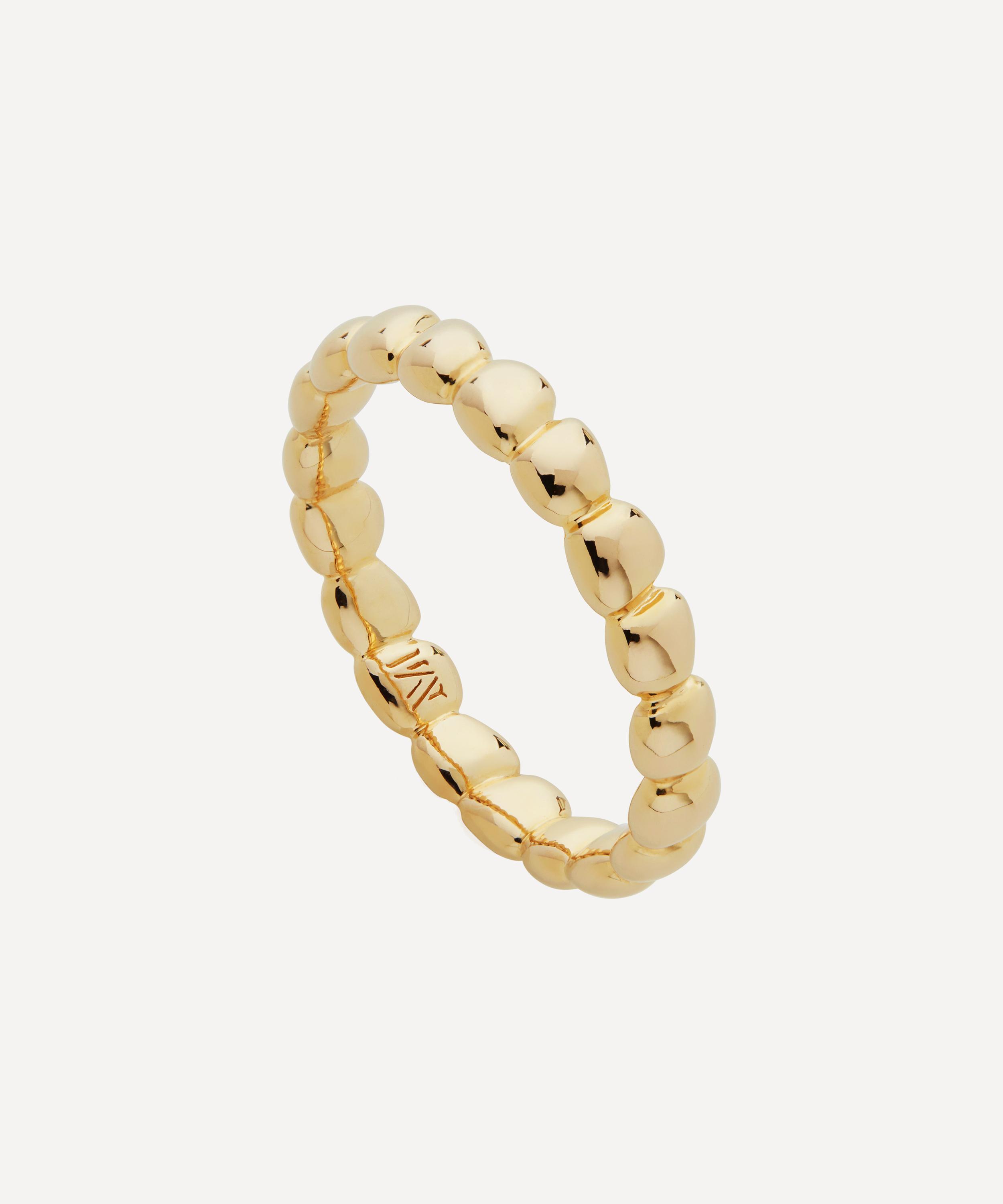 Monica Vinader - Gold Plated Vermeil Silver Nura Teardrop Eternity Ring image number 0