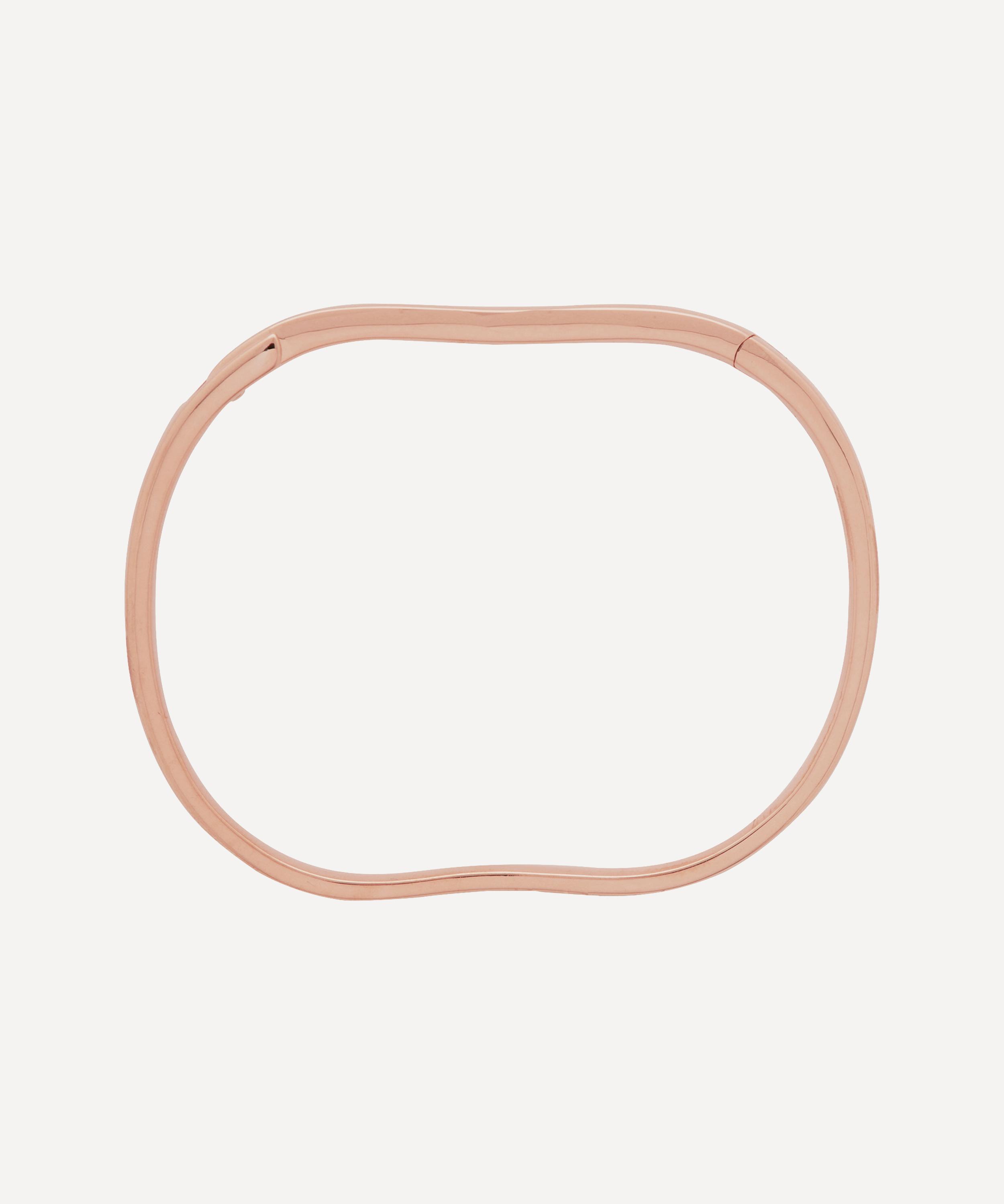 Monica Vinader - Rose Gold Plated Vermeil Silver Alta Capture Medium Charm Bangle image number 1