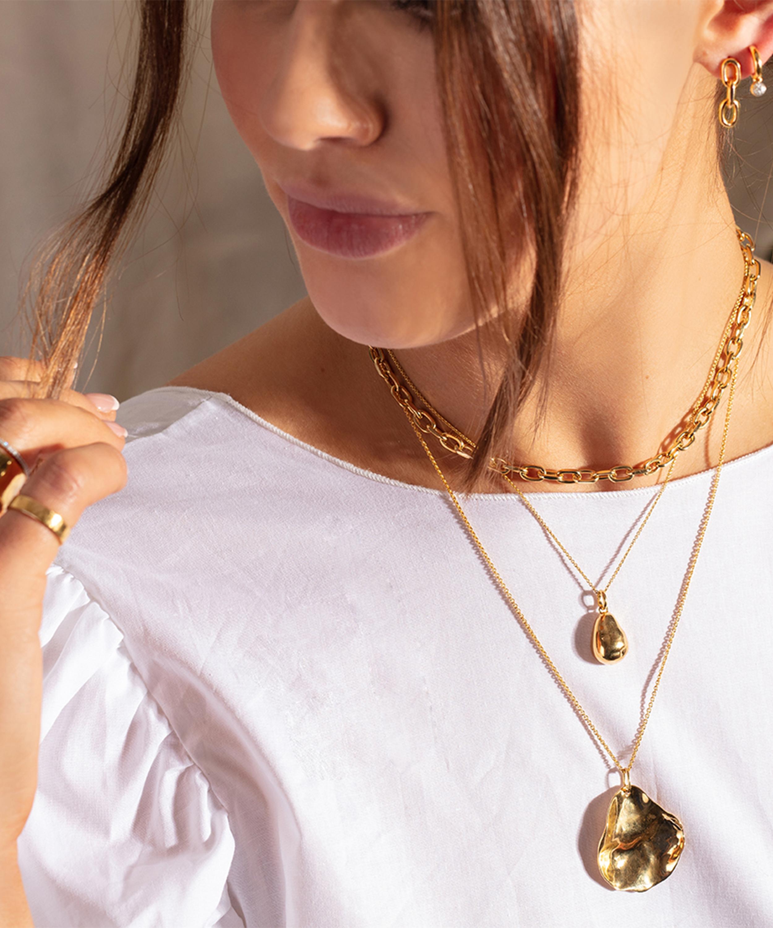 Monica Vinader - Rose Gold Plated Vermeil Silver Nura Shell Pendant Charm image number 1