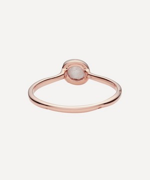 Monica Vinader - Rose Gold Plated Vermeil Silver Siren Small Rose Quartz Stacking Ring image number 3