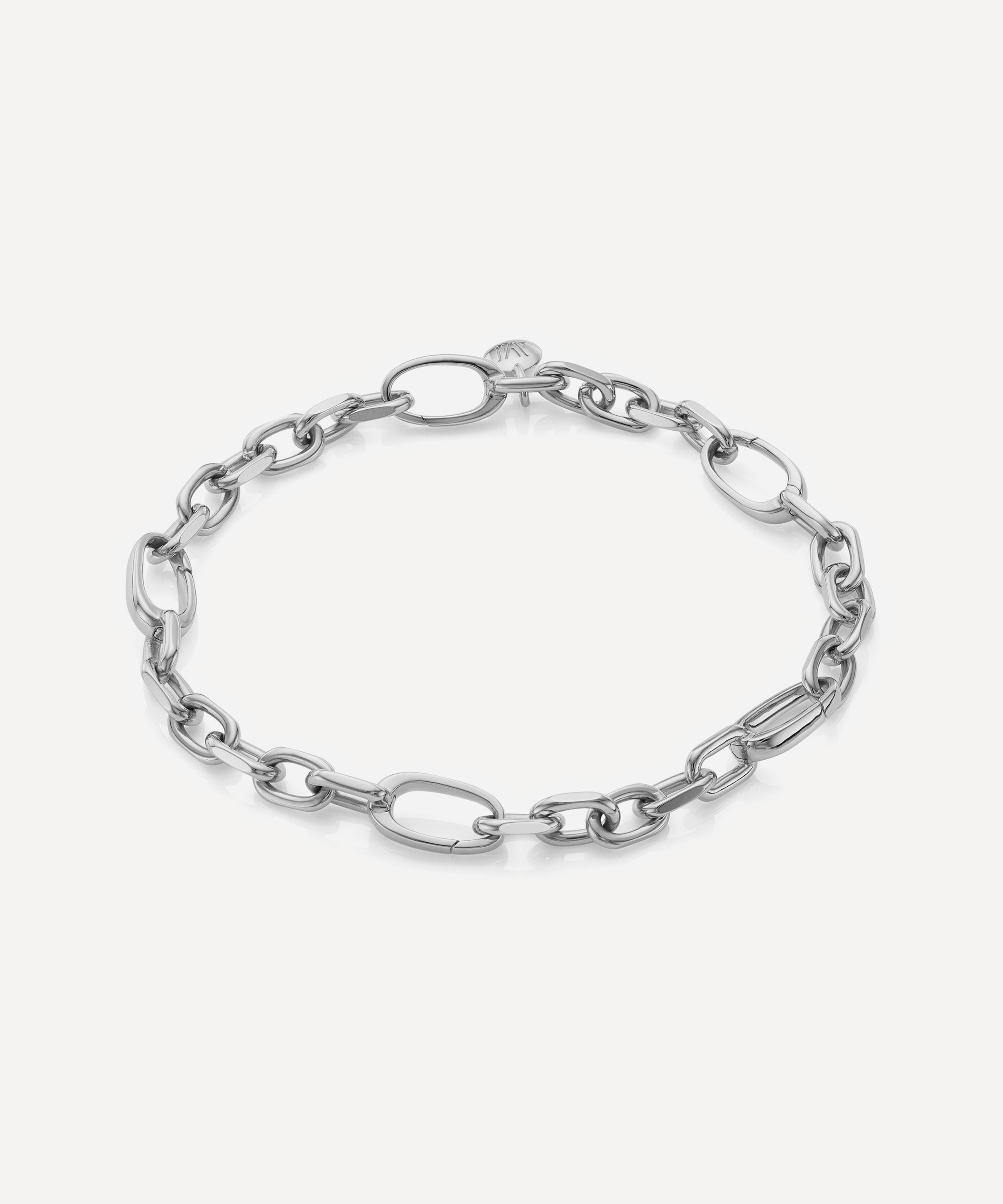 Monica Vinader - Silver Alta Capture Mini Link Charm Bracelet image number 0
