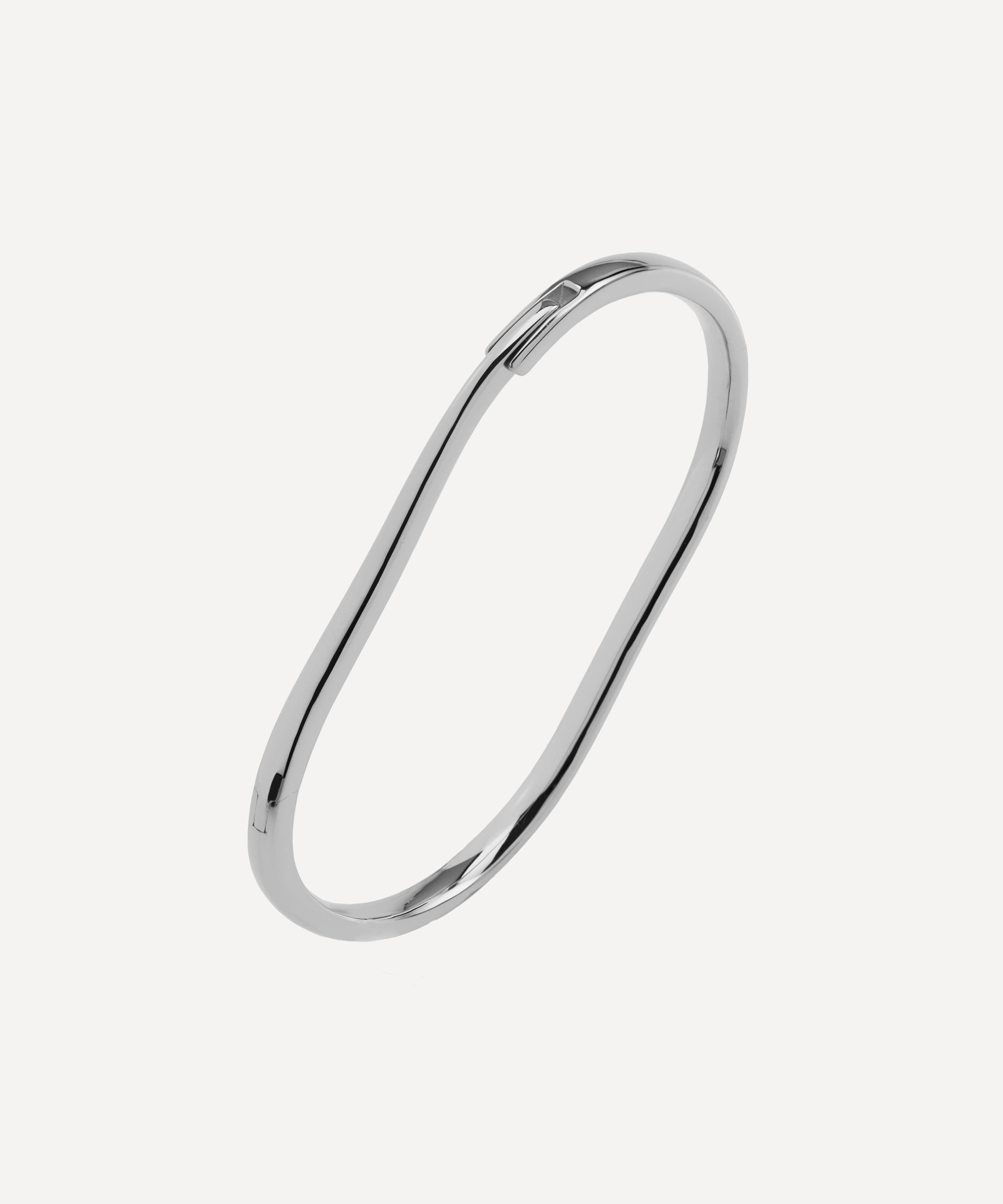 Monica Vinader - Silver Alta Capture Charm Bangle image number 