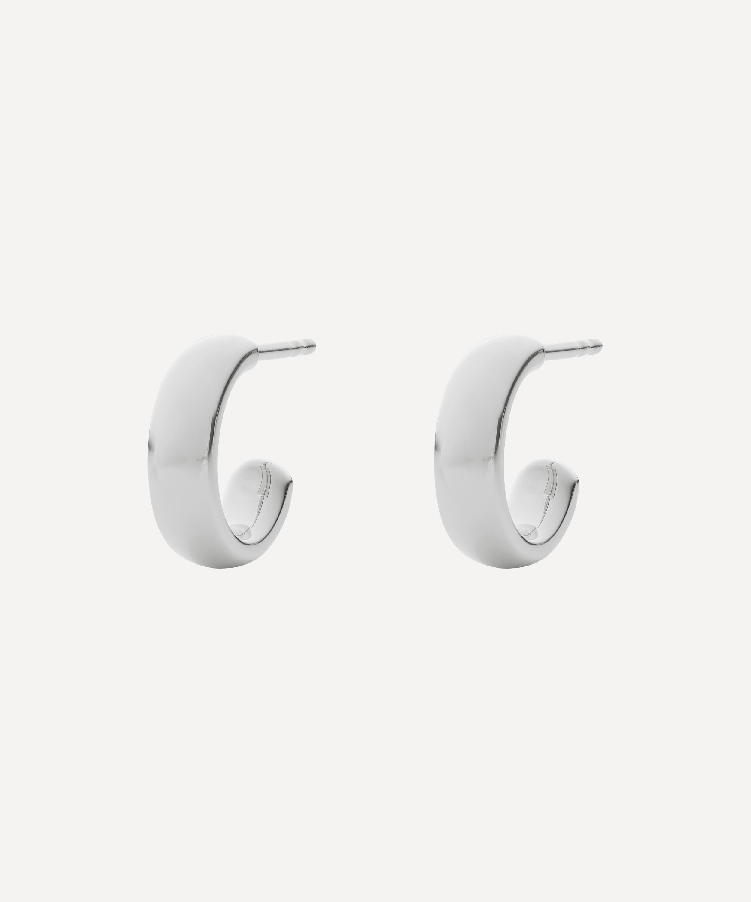 Monica Vinader - Silver Fiji Mini Hoop Earrings image number 0