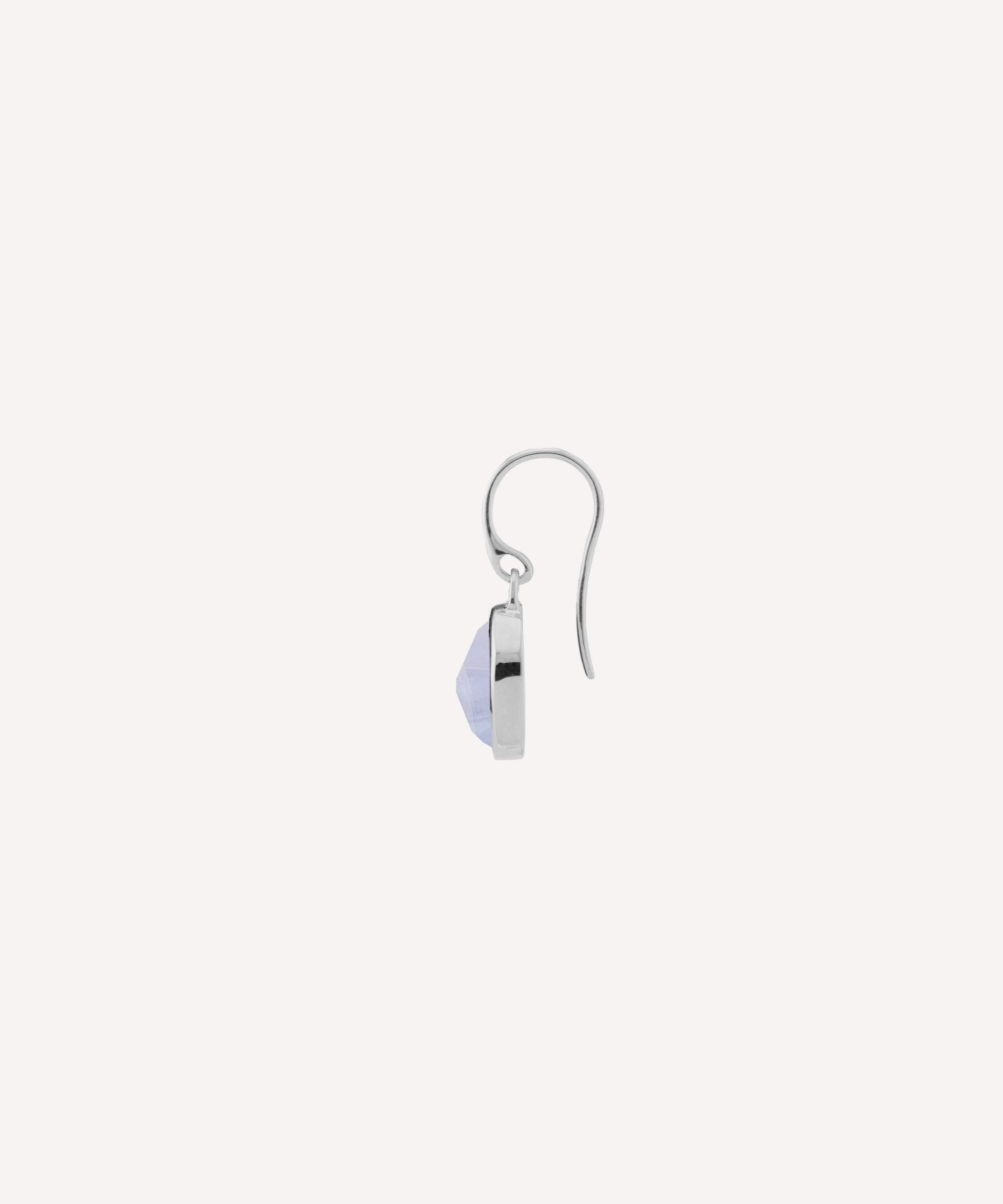 Monica Vinader - Silver Siren Blue Lace Agate Drop Earrings image number 2