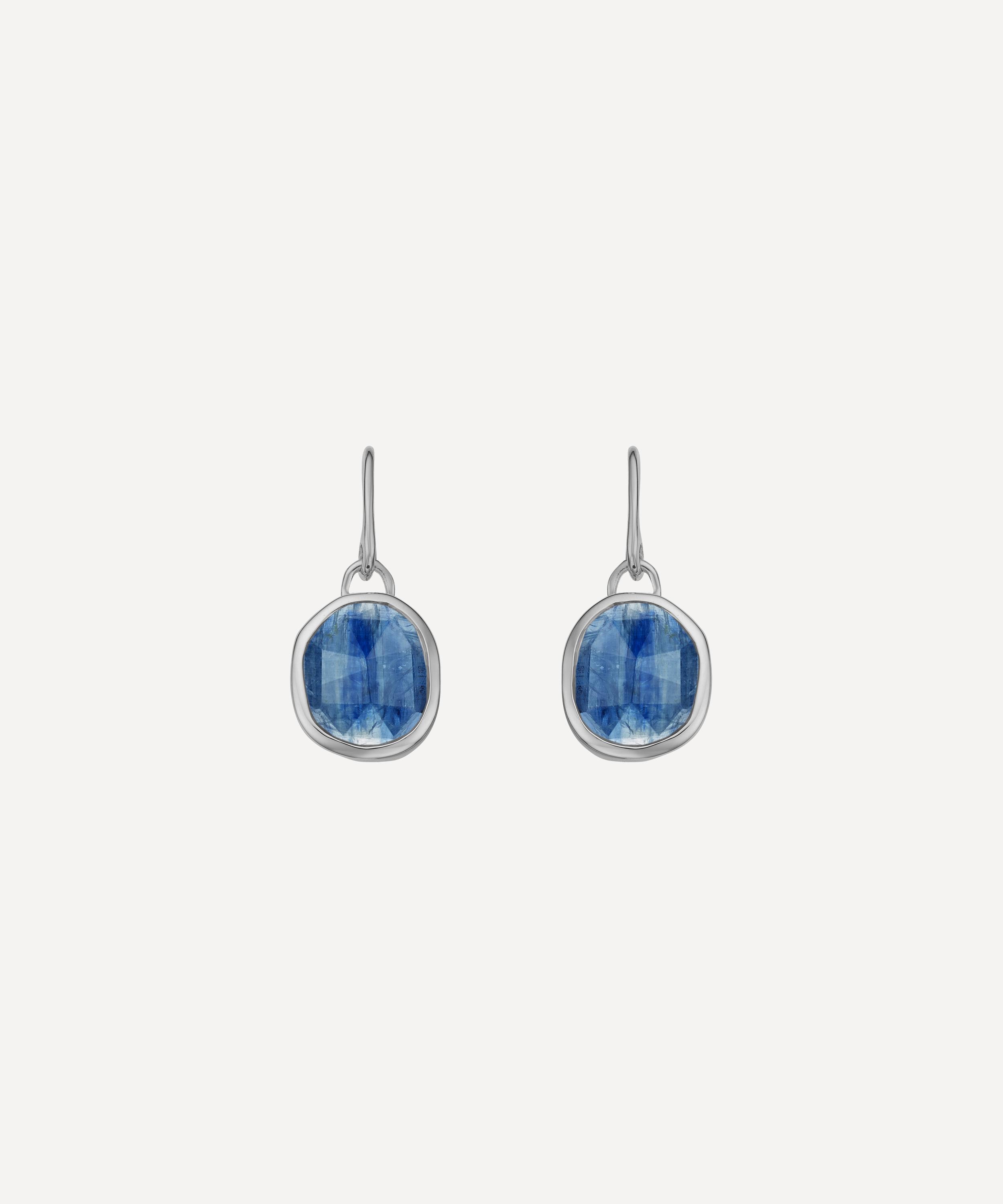 Monica Vinader - Silver Siren Kyanite Drop Earrings image number 0