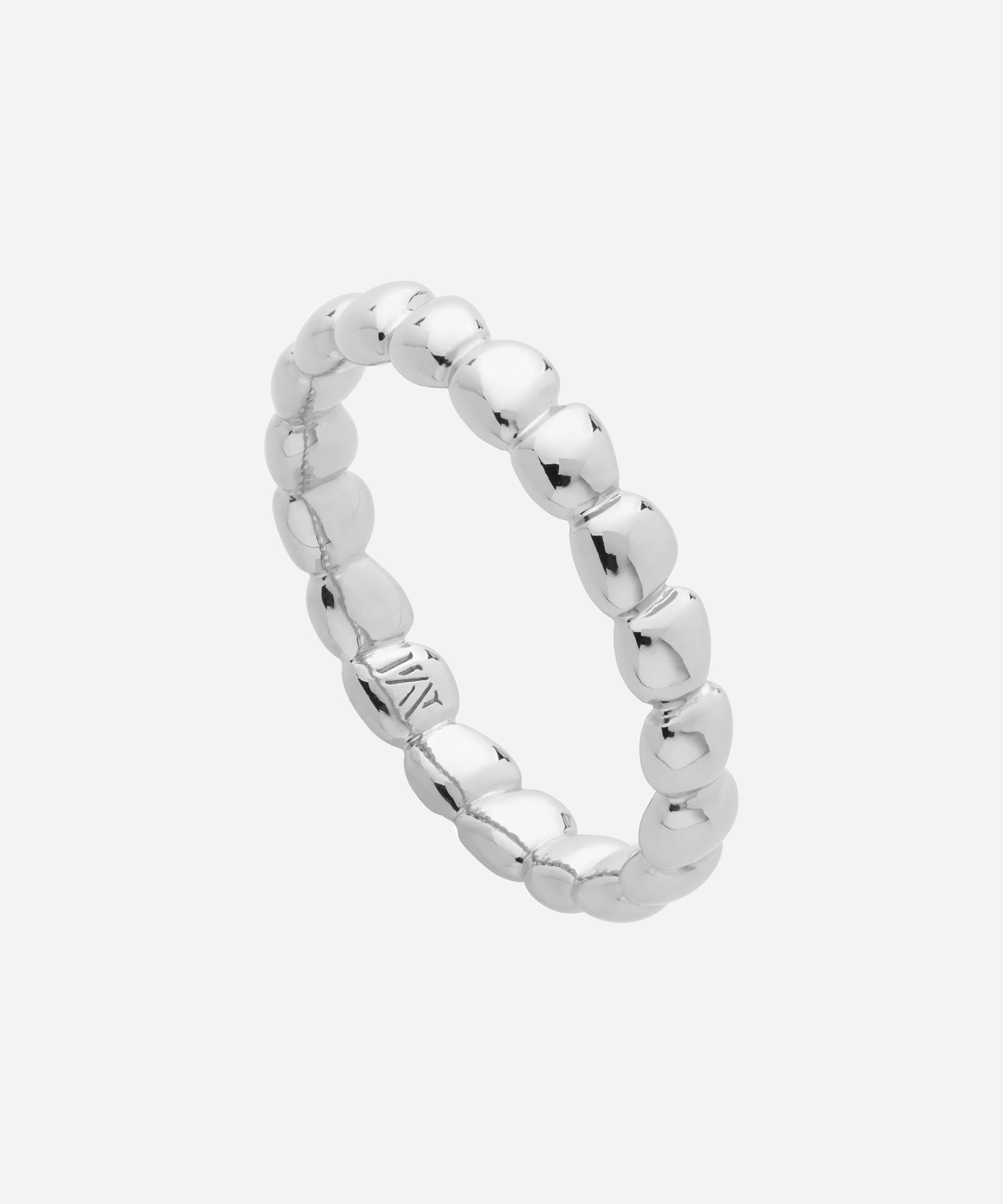 Monica Vinader - Silver Nura Teardrop Eternity Ring image number 0