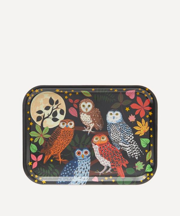 Avenida Home - Night Owls Small Birch Wood Tray image number null