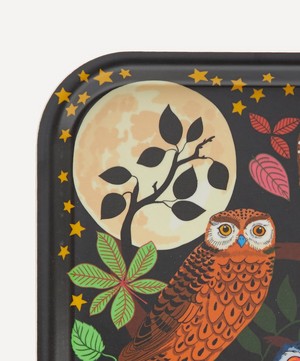 Avenida Home - Night Owls Small Birch Wood Tray image number 3