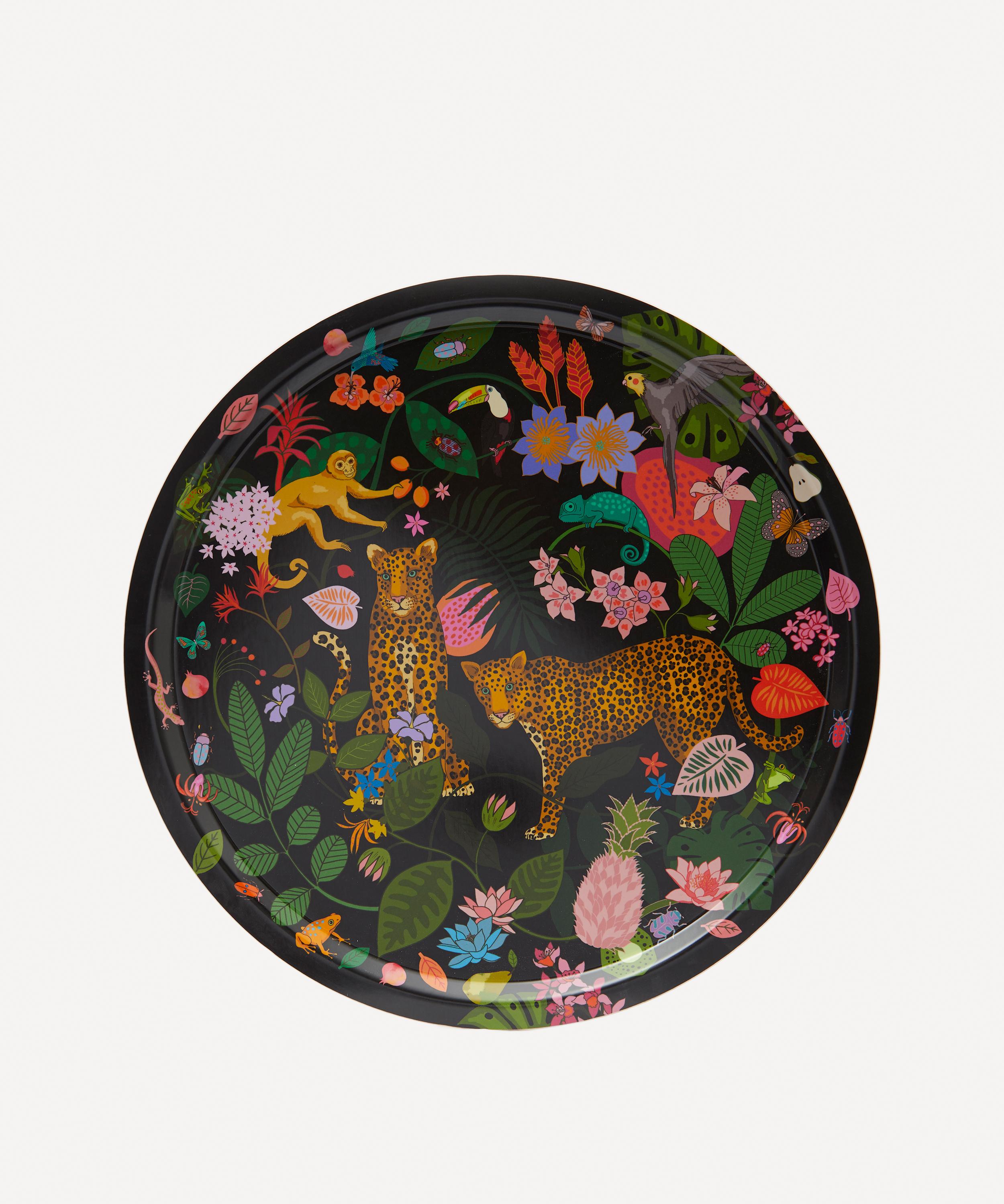 Avenida Home - Tropical Round Birch Wood Tray image number 0