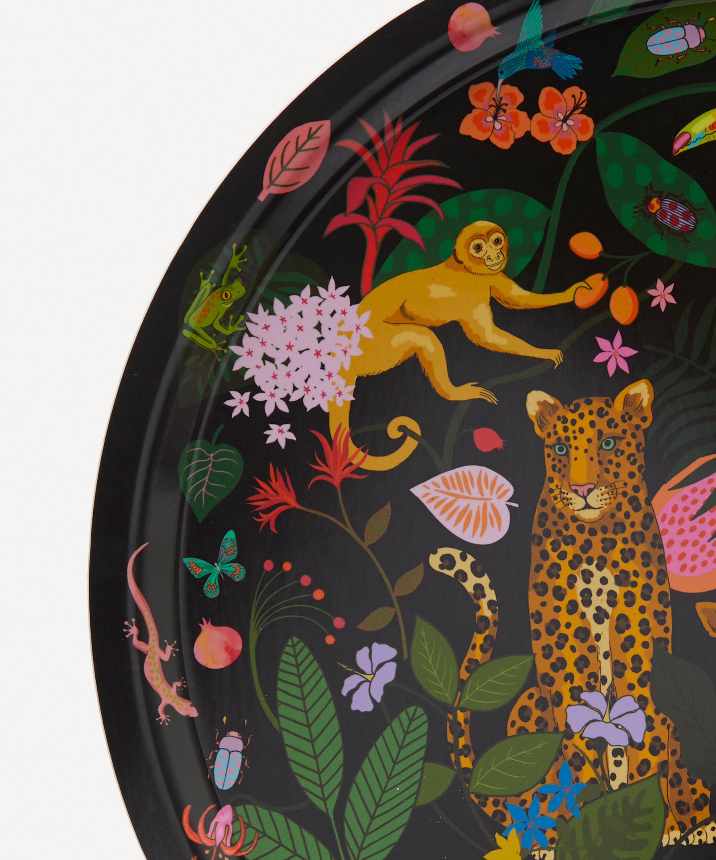 Avenida Home - Tropical Round Birch Wood Tray image number 3