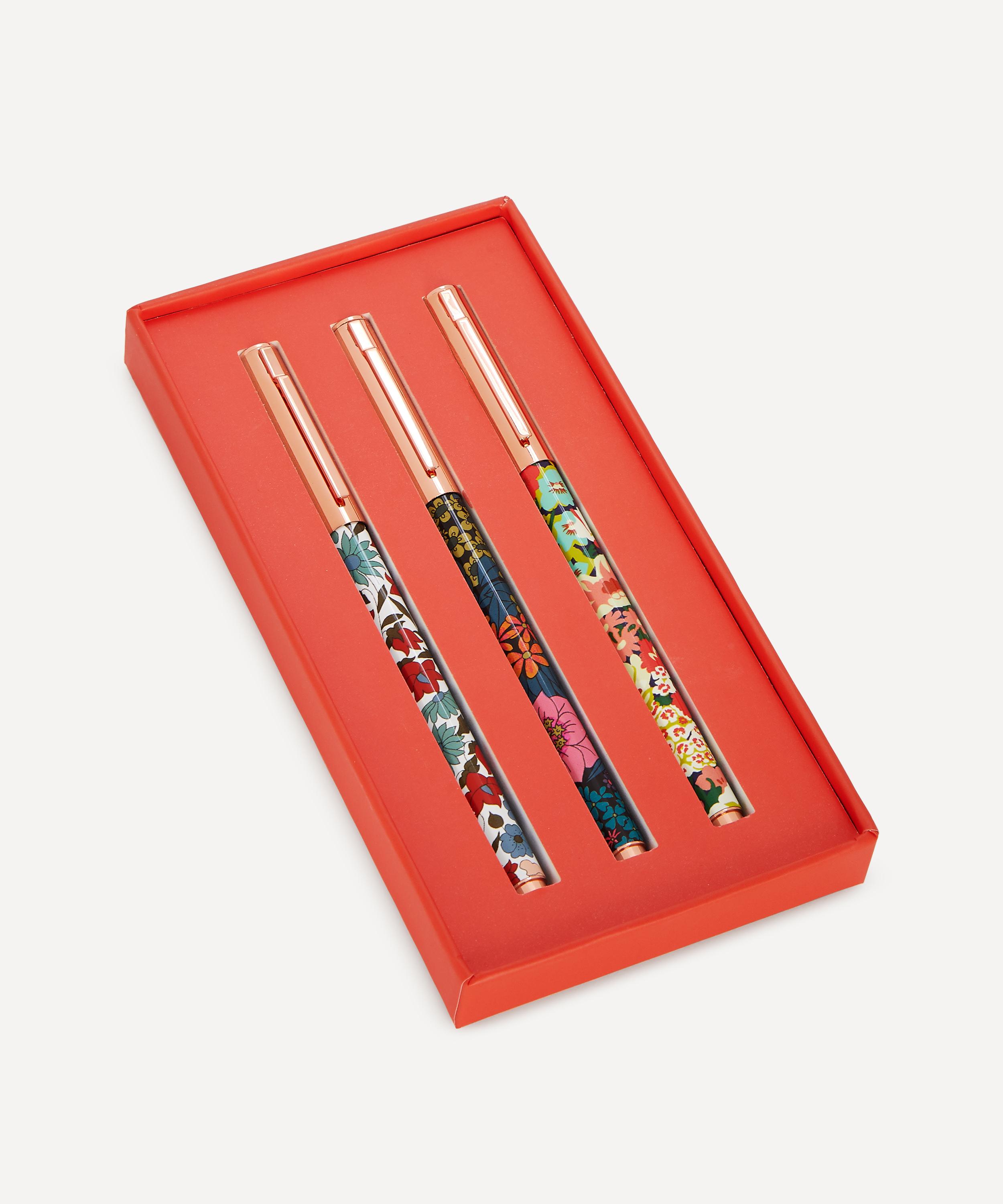 French Blue Floral Pen Set