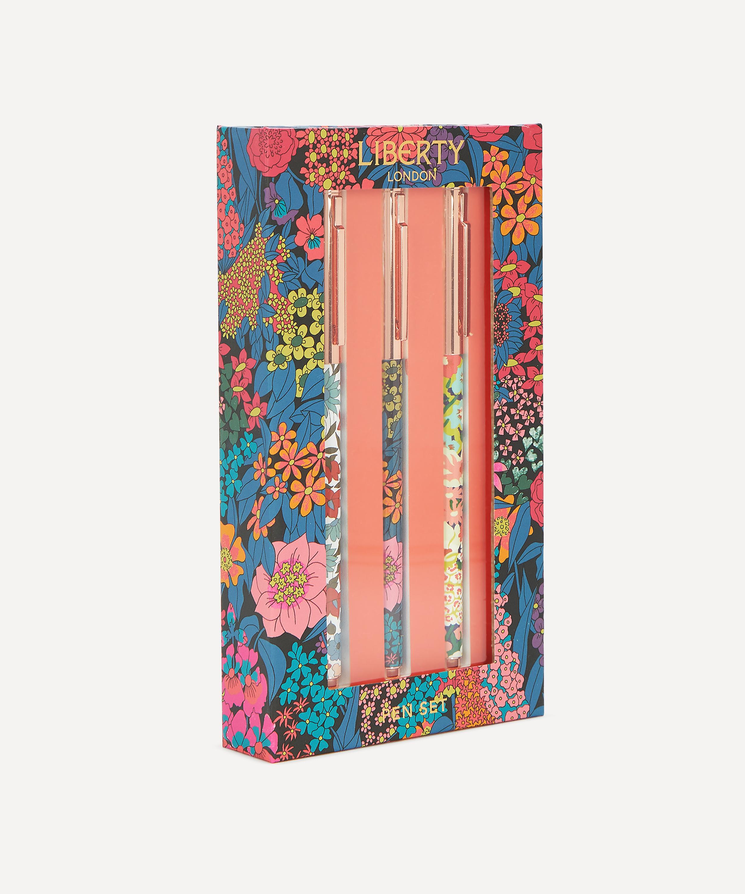 French Blue Floral Pen Set