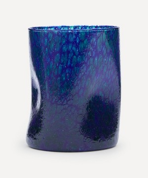 by alice - Blue Base Green Splatter Glass image number 0