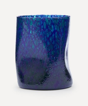 by alice - Blue Base Green Splatter Glass image number 1