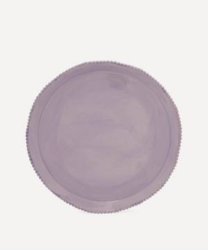 Scalloped Edge Stoneware Charger Plate