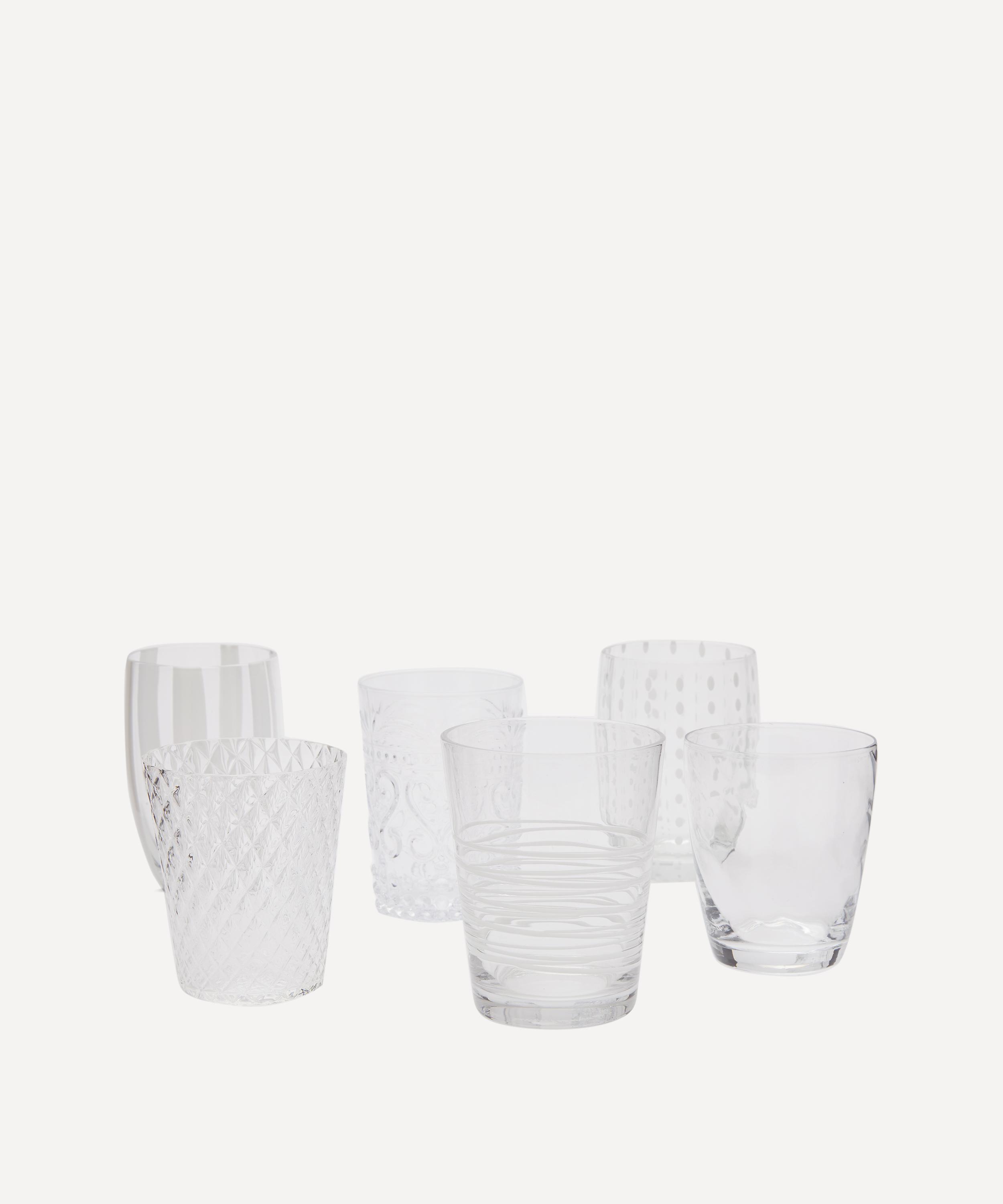 Zafferano Melting Pot Assorted Glasses Set of 6