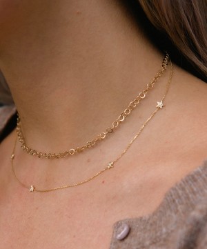 Dinny Hall - 9ct Gold Planished Necklace image number 1