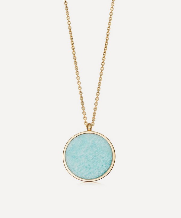 Astley Clarke - Gold Plated Vermeil Silver Stilla Amazonite Locket Necklace image number null
