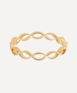 Astley Clarke - Gold Plated Vermeil Silver Biography Evil Eye Chain Stacking Ring image number 0