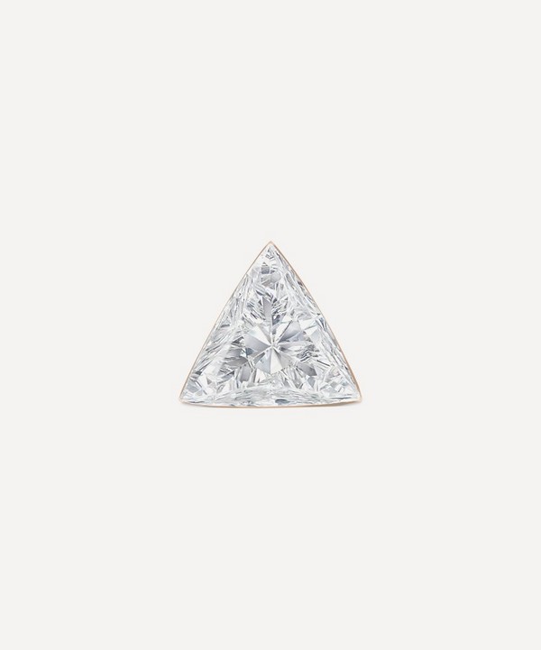 Maria Tash - 18ct 2.5mm Invisible Set Triangle Diamond Threaded Stud Earring image number null