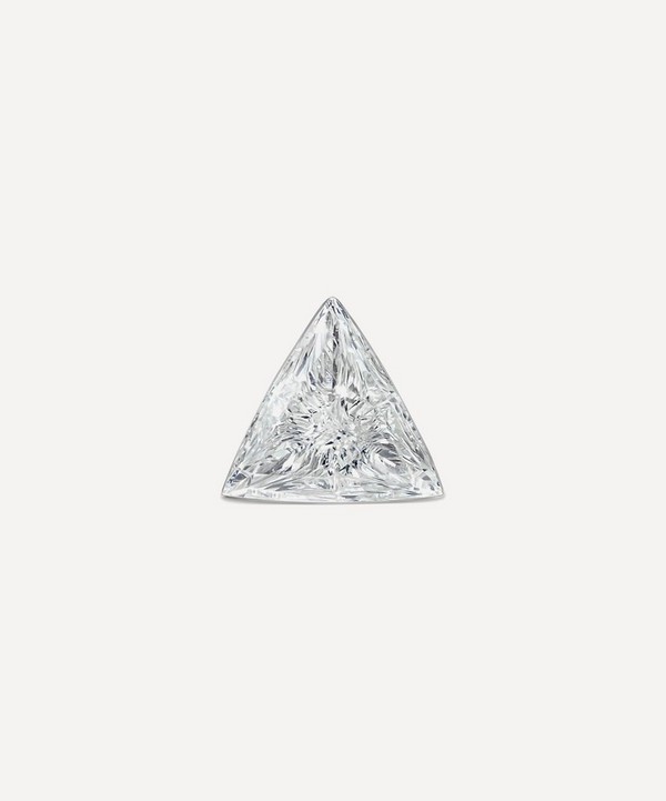 Maria Tash - 18ct 3mm Invisible Set Triangle Diamond Threaded Stud Earring image number null