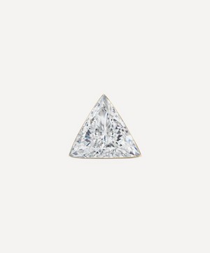 Maria Tash - 18ct 5mm Invisible Set Triangle Diamond Threaded Stud Earring image number 2