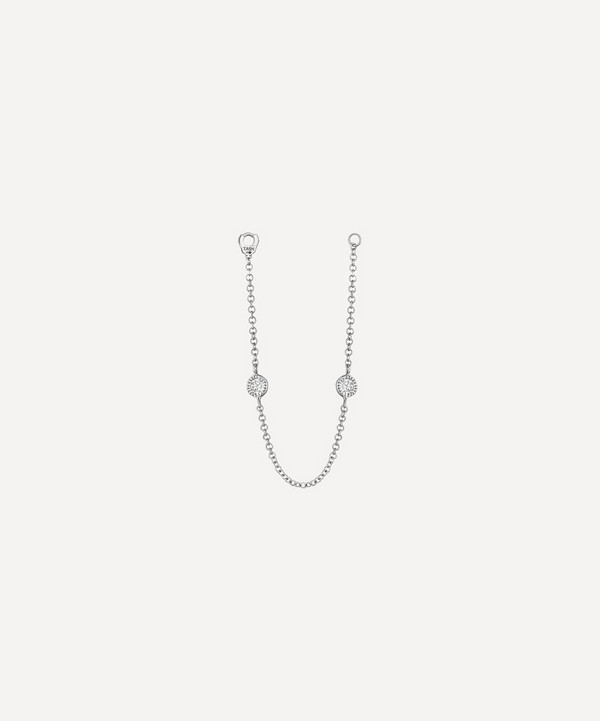 Maria Tash - 18ct 76mm Double Scallop Set Diamond Chain Connecting Charm image number null